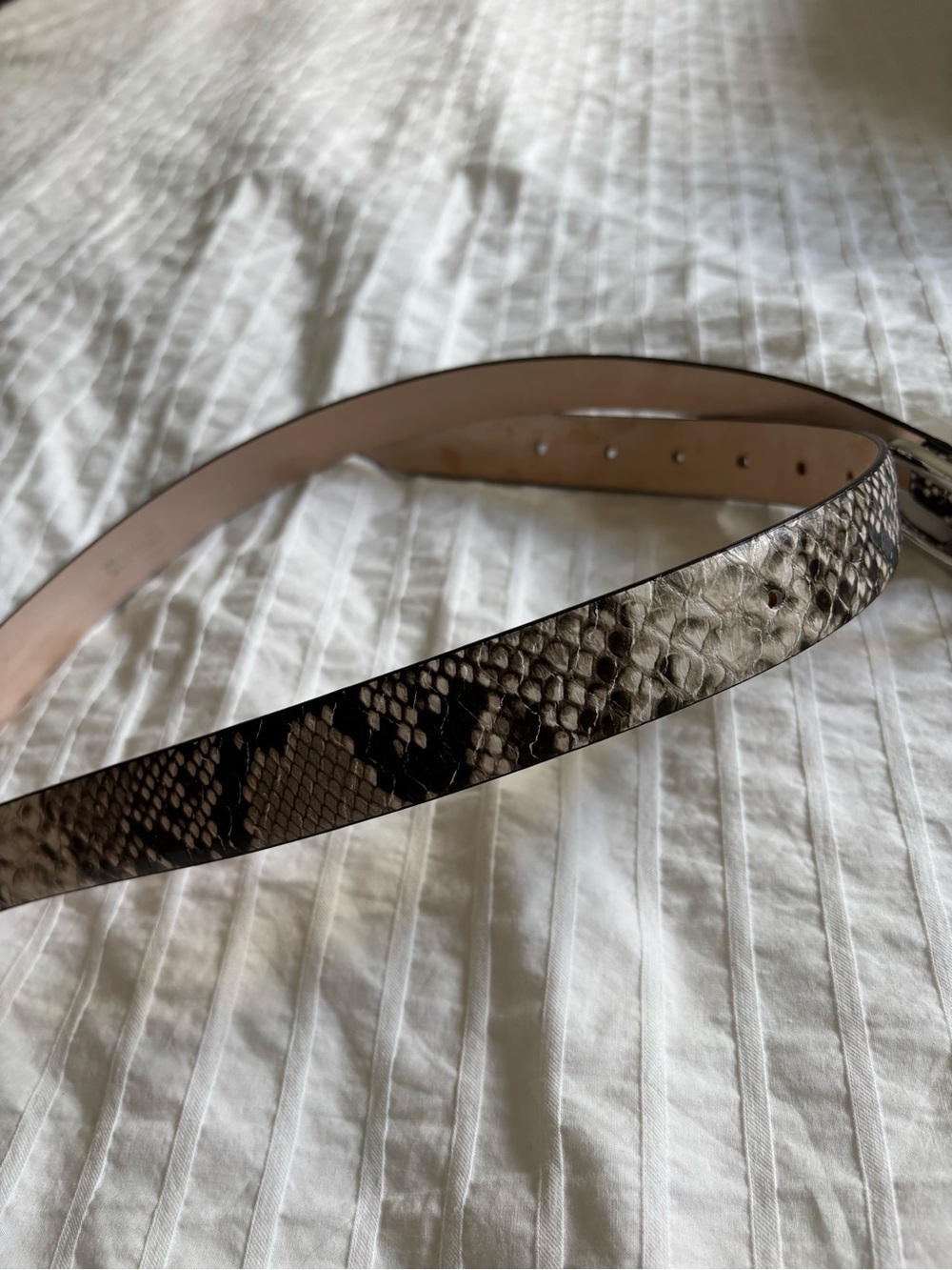 Dehanche Mija Snake Silver Beige Belt Size L - Picture 8 of 11